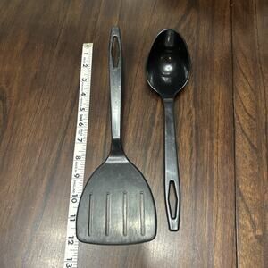 VTG MCM Black Nylon Tailor Made Products Slotted Spatula and Ladle Lot of 2